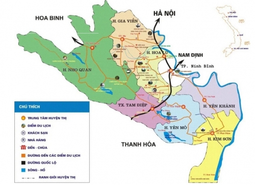 Bản dồ du lịch Tràng An Tam Cốc Cúc Phương Hang Múa Ninh Bình